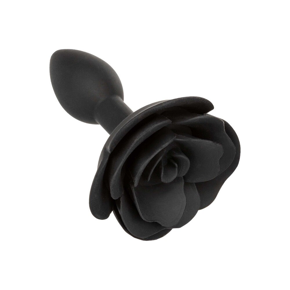 CalExotics Forbidden Small Rose Anal Plug 3 Inches Black - Petite Devotion