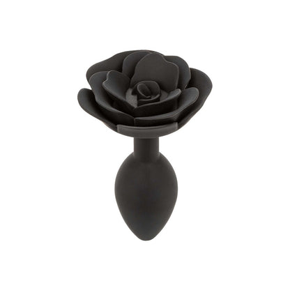 CalExotics Forbidden Large Rose Anal Plug 4 Inches Black - Elegant Devotion