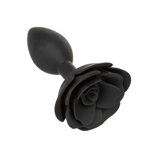CalExotics Forbidden Large Rose Anal Plug 4 Inches Black - Elegant Devotion
