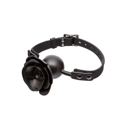 CalExotics Forbidden Removable Rose Gag Black - Breathable Silicone Devotion