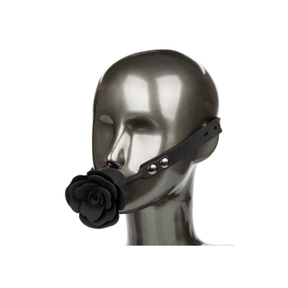 CalExotics Forbidden Removable Rose Gag Black - Breathable Silicone Devotion