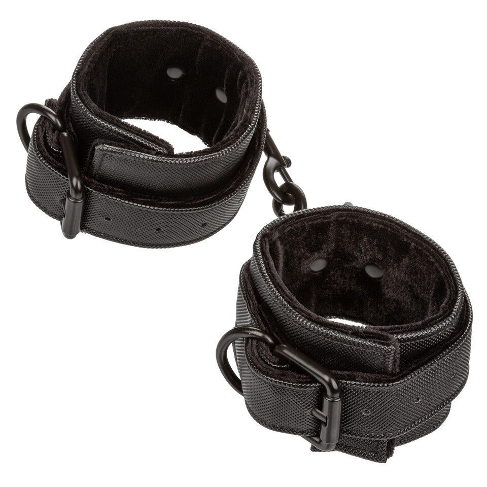 Boundless Wrist Cuffs Black - Fully Flexible Swivel Vegan Leather Double Padded