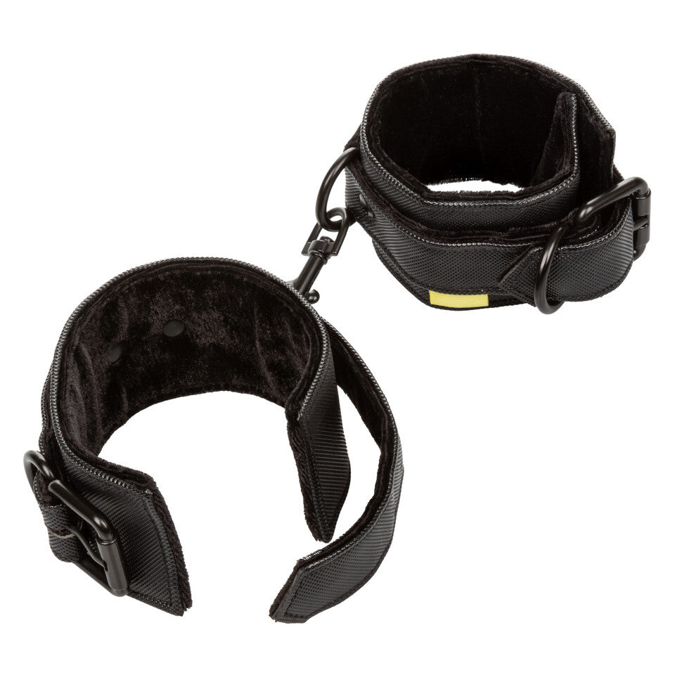 Boundless Wrist Cuffs Black - Fully Flexible Swivel Vegan Leather Double Padded