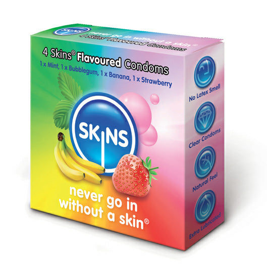 Flavoured Condoms 4-Pack - Skins Taste Devotion