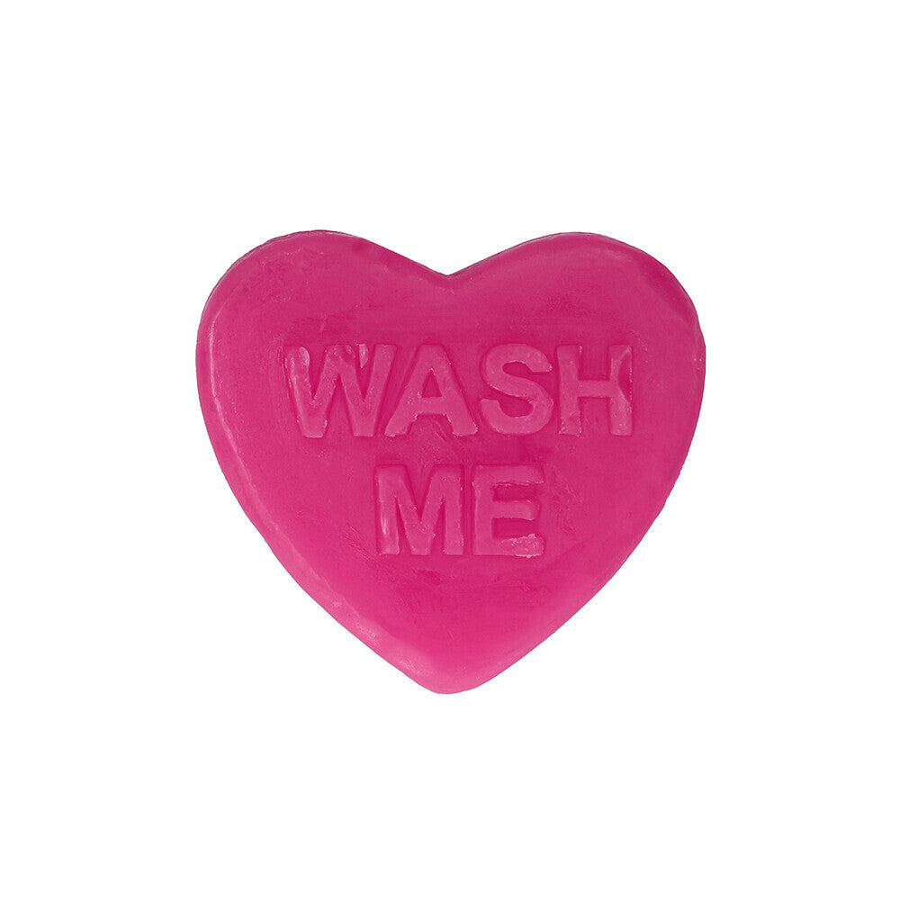 Heart Wash Me Soap Bar Pink - Rose-Scented Heart-Shaped Cleansing Bar