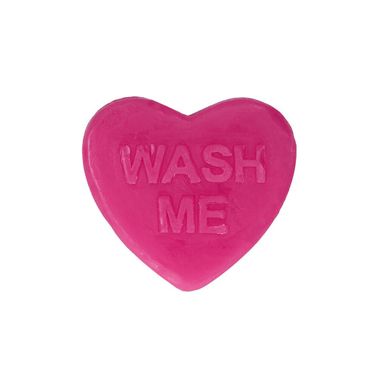 Heart Wash Me Soap Bar Pink - Rose-Scented Heart-Shaped Cleansing Bar