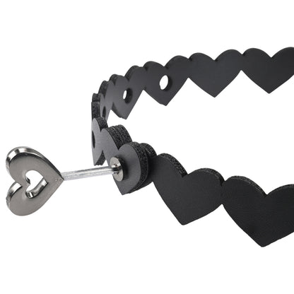 Sex and Mischief Heart Day Collar - Heart Lock Seduction Devotion