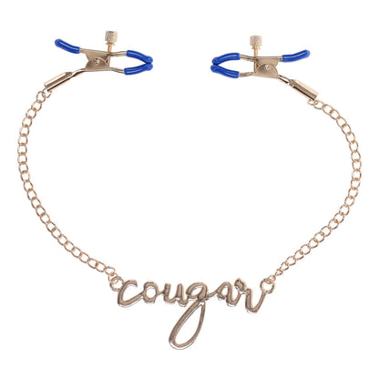 Sportsheets Cougar Nipple Clamps - Adjustable Chain Clamps