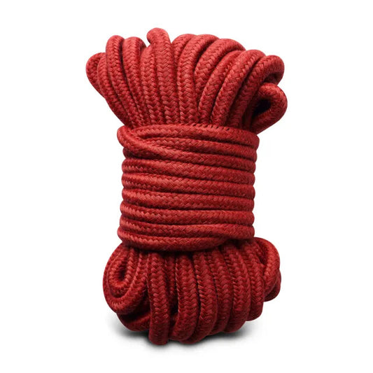 10 Meters Red Bondage Rope - Soft Feel Restraining Submissive Bendable