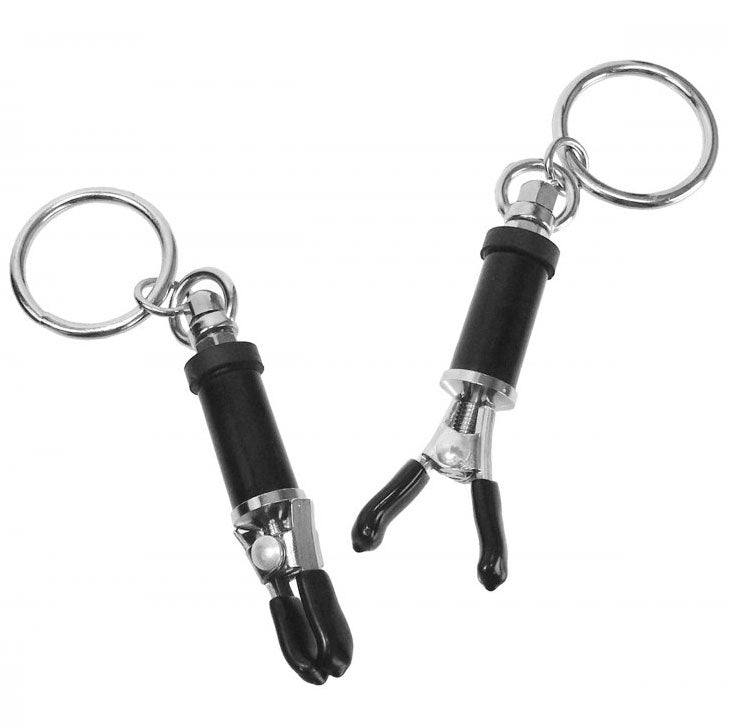 Bondage Ring Barrel Nipple Clamps - Sacred Torment