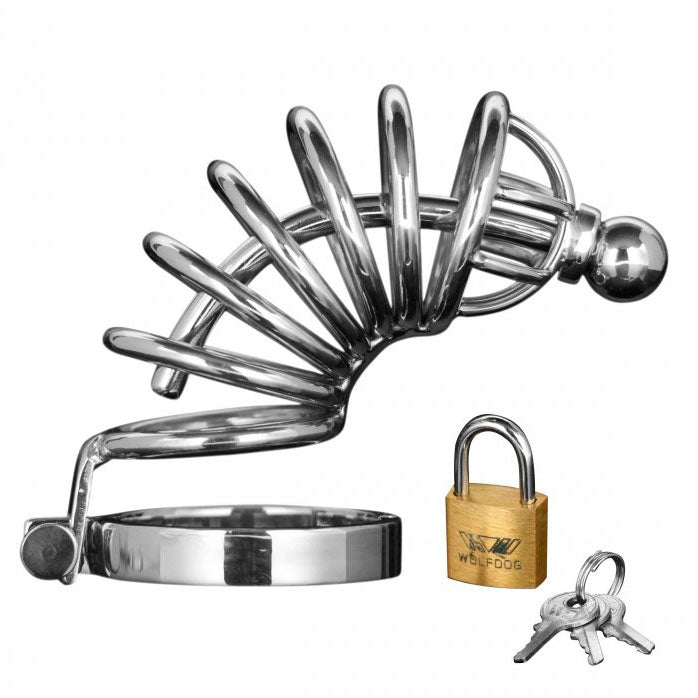 Asylum 6 Ring Locking Chastity Cage 6" - Devious Compliance