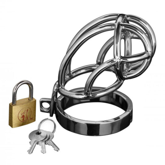 Captus Stainless Steel Locking Cage 4" - Erection Inhibition