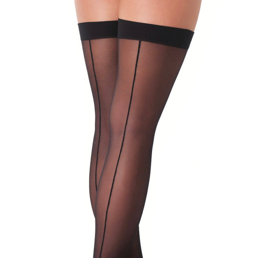 Black Sexy Stockings with Seam - Seamed Devotion