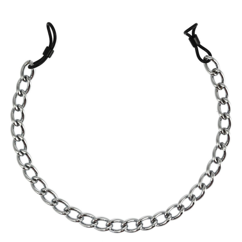 Draw Up Nipple Clamps With Chain - Silver Devotion
